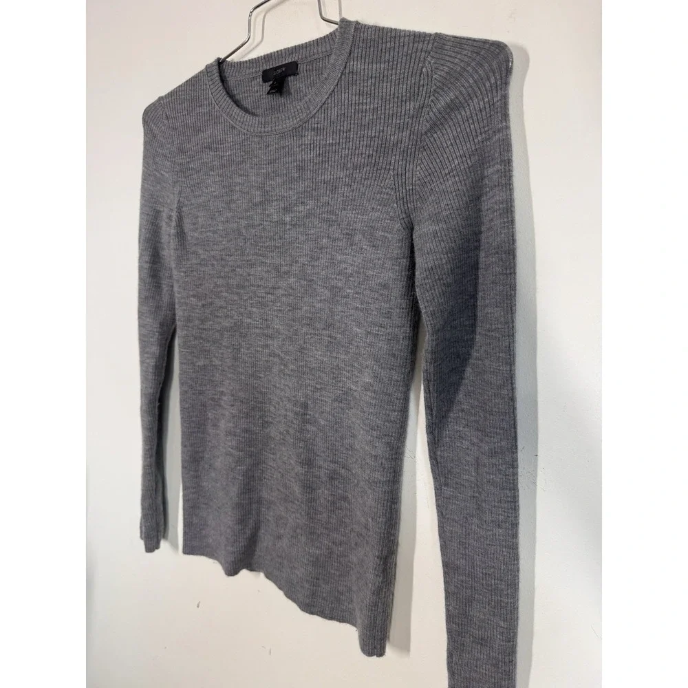 J. Crew Merino Wool Ribbed Lightweight Long Sleeve Sweater Size S Layers Stretch